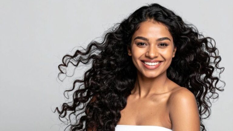 Ragazza con capelli belli e lunghi - 5 cibi che fanno crescere i capelli